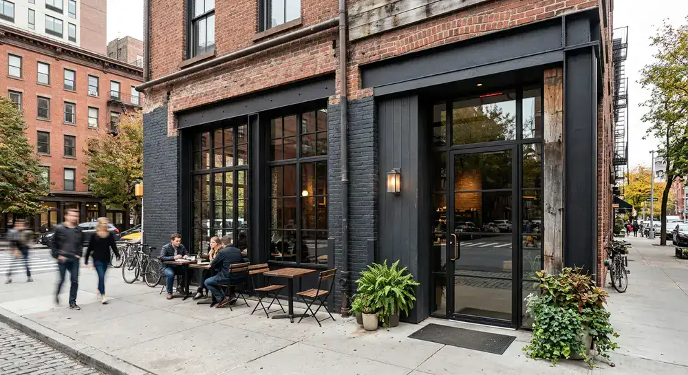 Exterior of our urban coffee shop